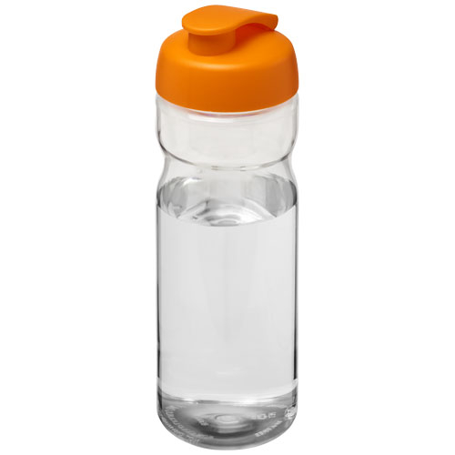 Bouteille personnalisable de sport 650ml H2O Active® Translucide et Orange
